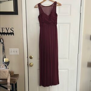 Elegant Burgundy Evening Gown